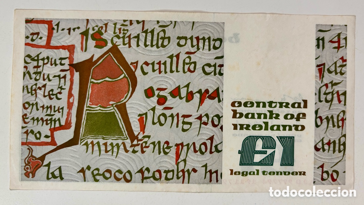 Billetes extranjeros: Billete IRLANDA 1 Libra 1979. Pound - Foto 2