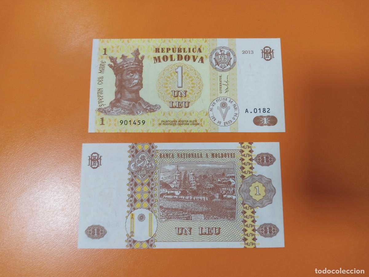 Billetes extranjeros: BILLETE DE MOLDAVIA 1 LEU 2013 - Foto 1