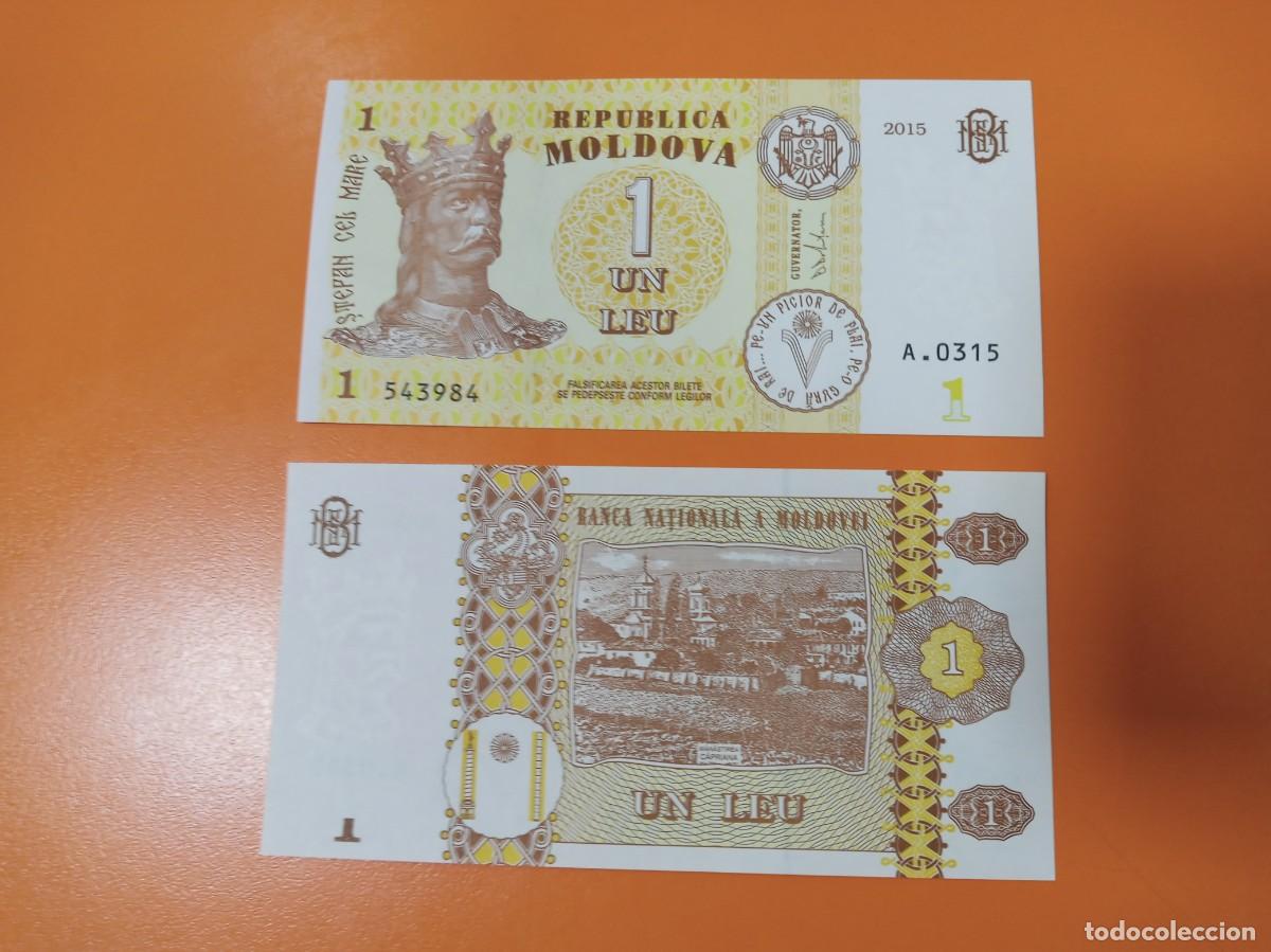 Billetes extranjeros: BILLETE DE MOLDAVIA 1 LEU 2015 - Foto 1