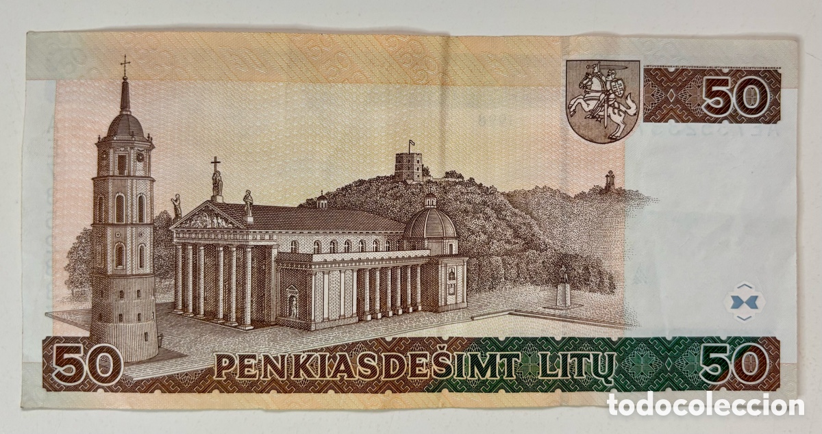 Billetes extranjeros: Billete LITUANIA 50 Litu 1998 - Foto 2