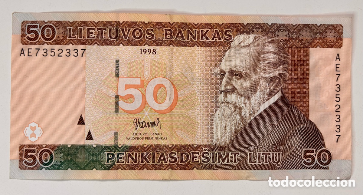 Billetes extranjeros: Billete LITUANIA 50 Litu 1998 - Foto 1