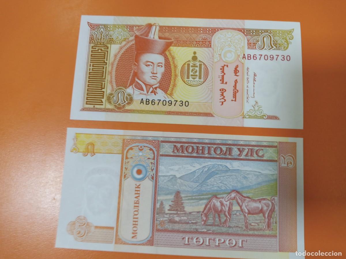Billetes extranjeros: MONGOLIA 5 TUGRIK 1993 - Foto 1