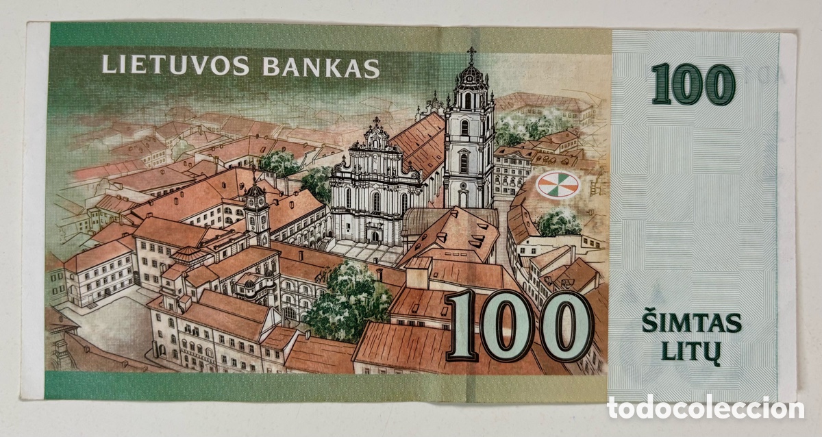 Billetes extranjeros: Billete LITUANIA 100 Litu 2000 - Foto 2