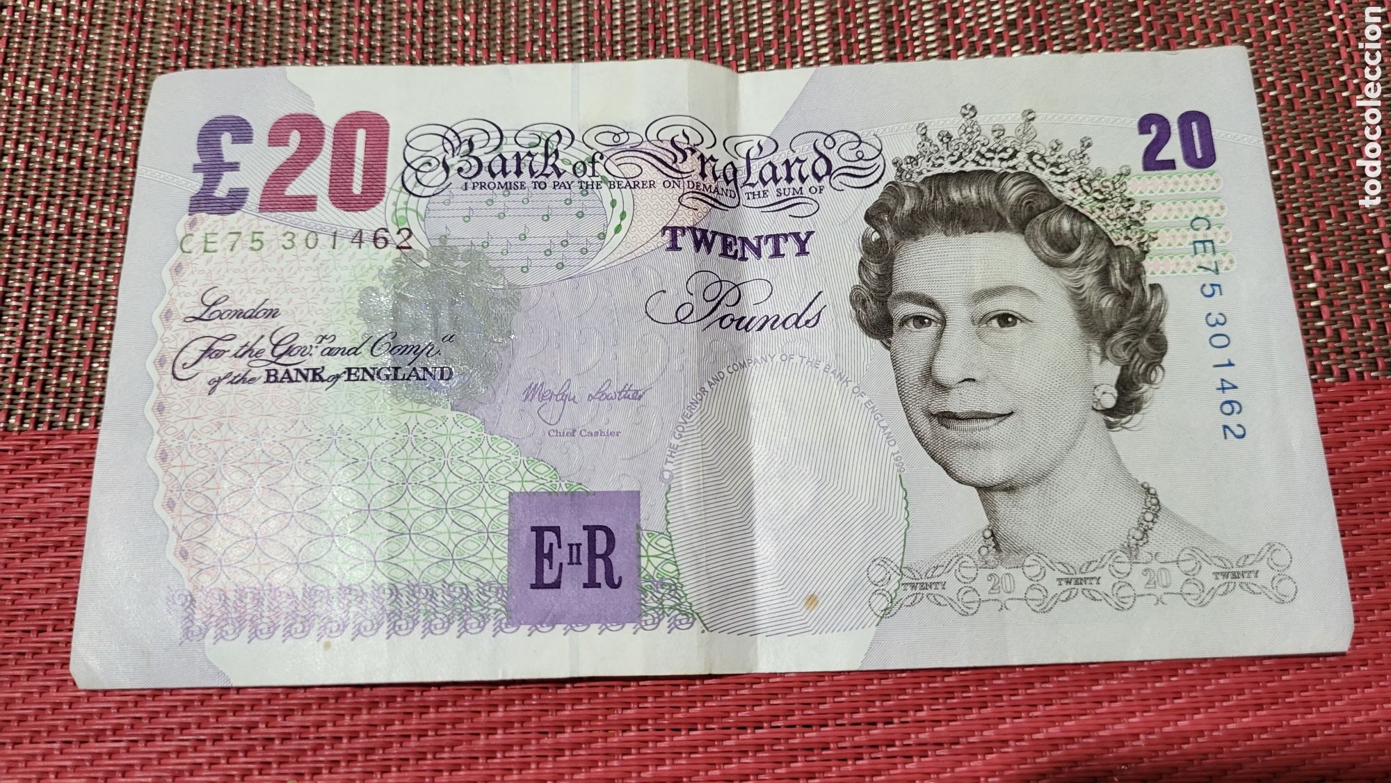 Billetes extranjeros: Bilete 20 Pounds Inglaterra - Foto 1