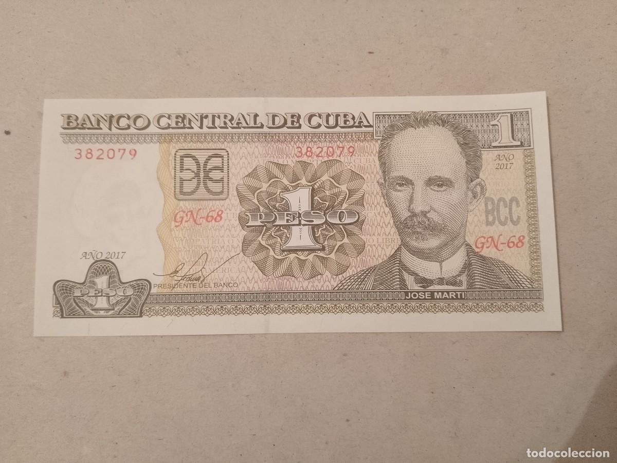 Billetes extranjeros: Billete Cuba, 1 peso, a&ntilde;o 2017, UNC - Foto 1