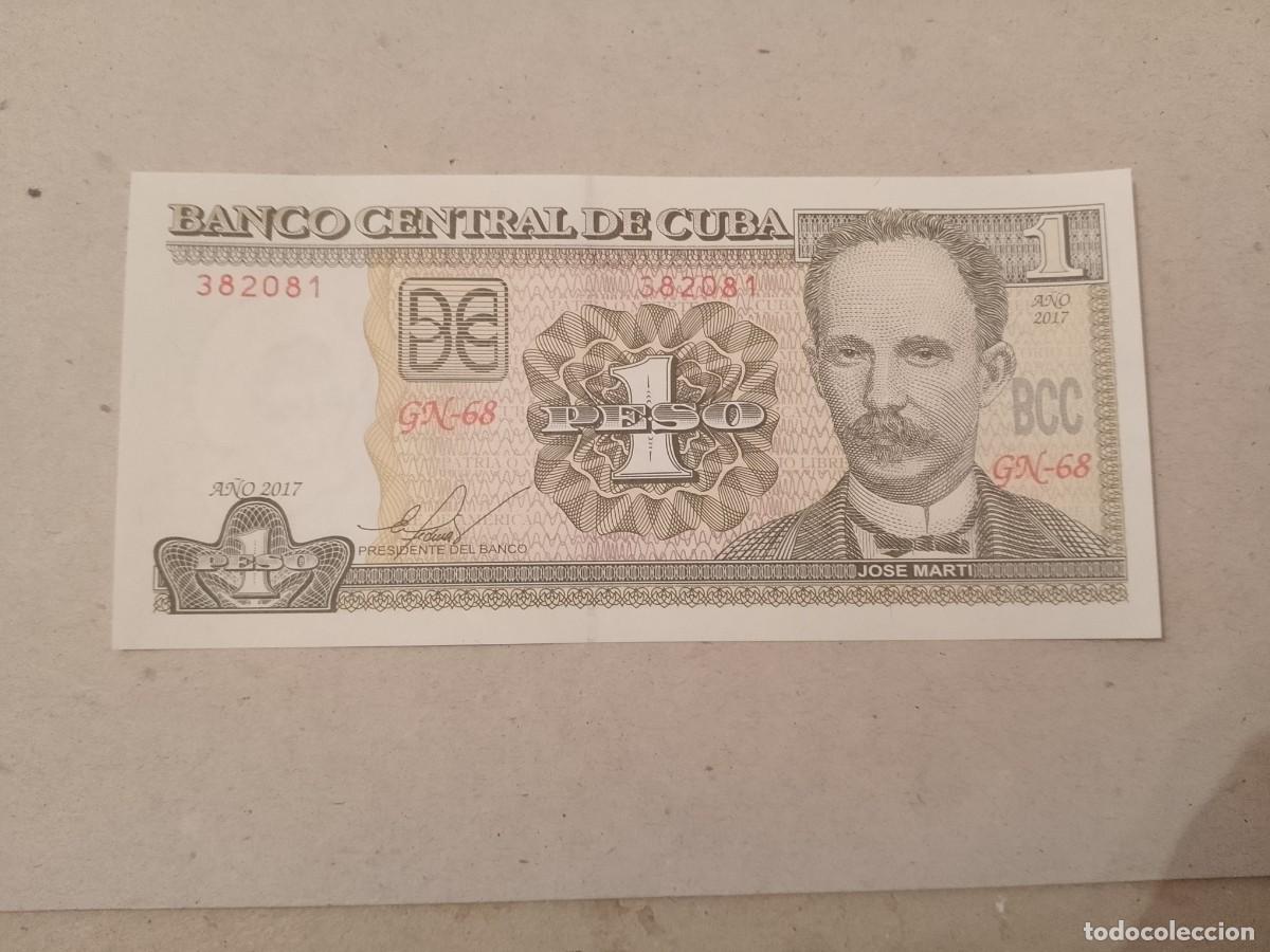 Billetes extranjeros: Billete Cuba, 1 peso, a&ntilde;o 2017, UNC - Foto 1