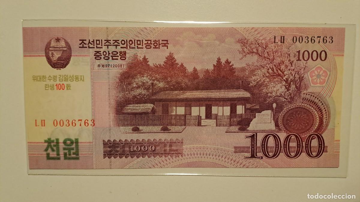 Billetes extranjeros: BILLETE COREA DEL NORTE 1000 WONES - A&Ntilde;O 2008 - Foto 1