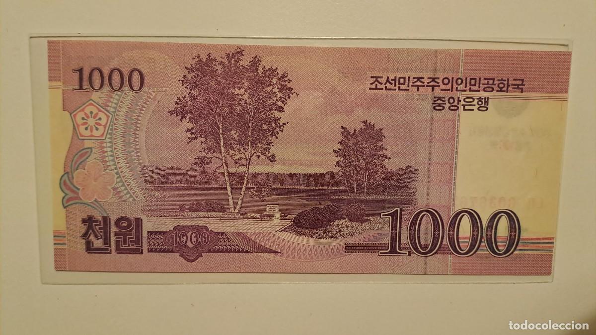 Billetes extranjeros: BILLETE COREA DEL NORTE 1000 WONES - A&Ntilde;O 2008 - Foto 2