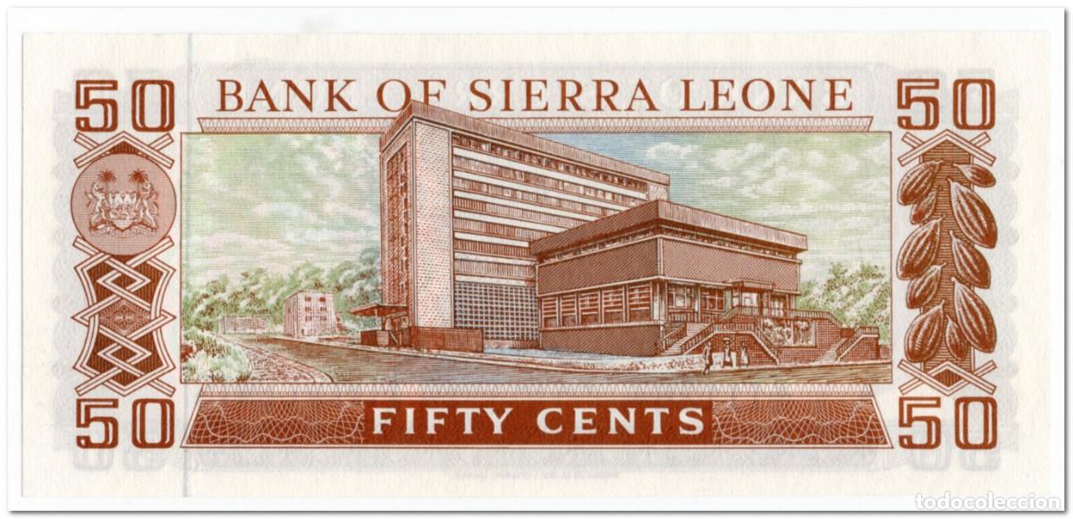 Billetes extranjeros: SIERRA LEONE,50 CENTS,1984,P.4e,UNC - Foto 2