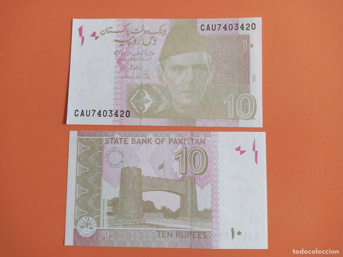Billetes extranjeros: PAKIST&Aacute;N 10 RUPIAS 2022 - Foto 1