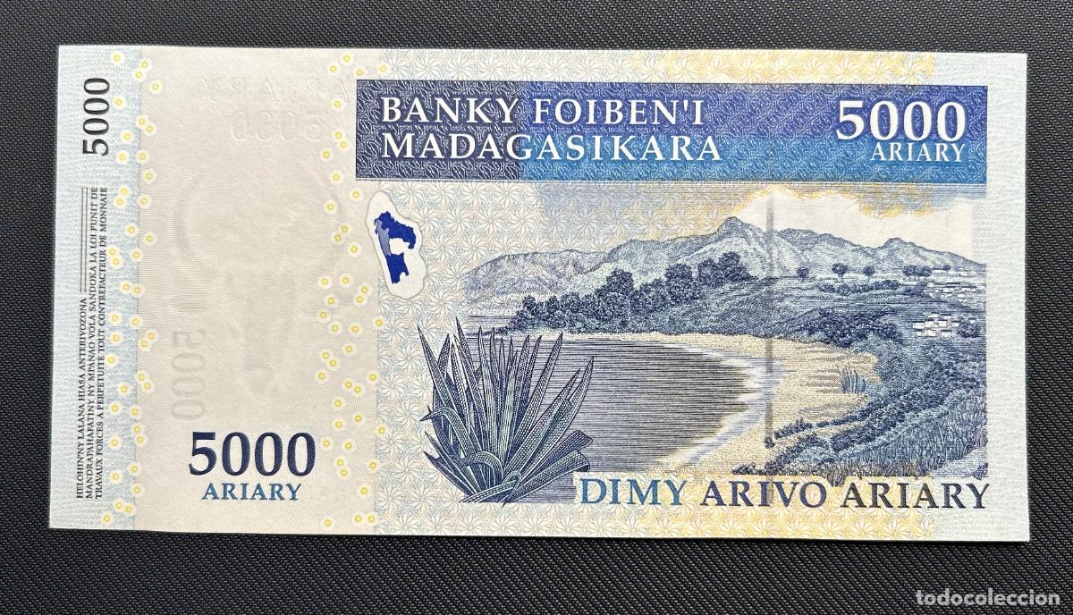 Billetes extranjeros: 5000 ARIARY 2009 MADAGASCAR P# 91B. EBC / XF - Foto 2