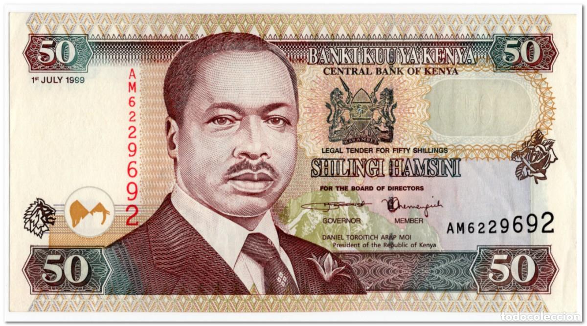Billetes extranjeros: KENYA,50 SHILINGI,1999,P.36d,XF+ - Foto 1