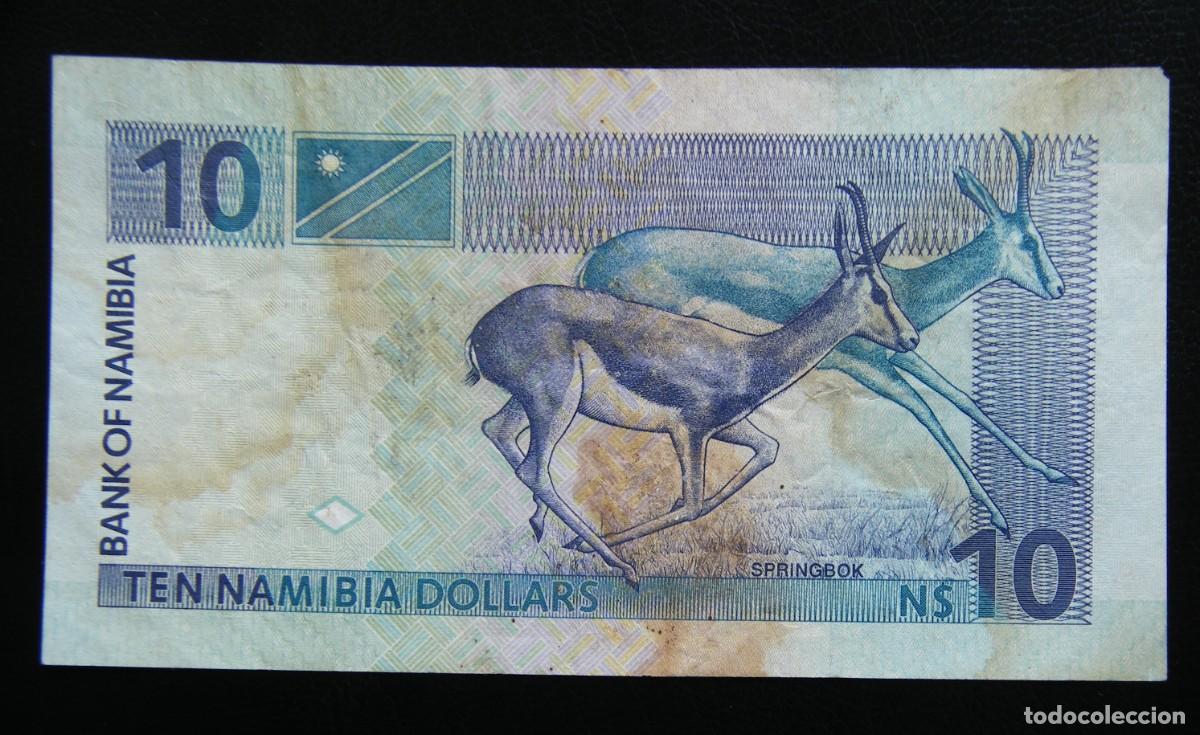 Billetes extranjeros: NAMIBIA BILLETE DE 10 DOLARES 1993 CIRCULADO - Foto 2