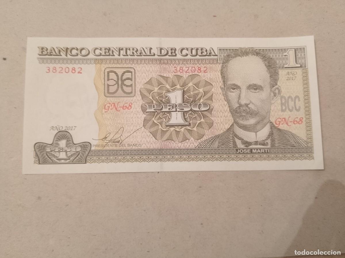 Billetes extranjeros: Billete Cuba, 1 peso, a&ntilde;o 2017, UNC - Foto 1