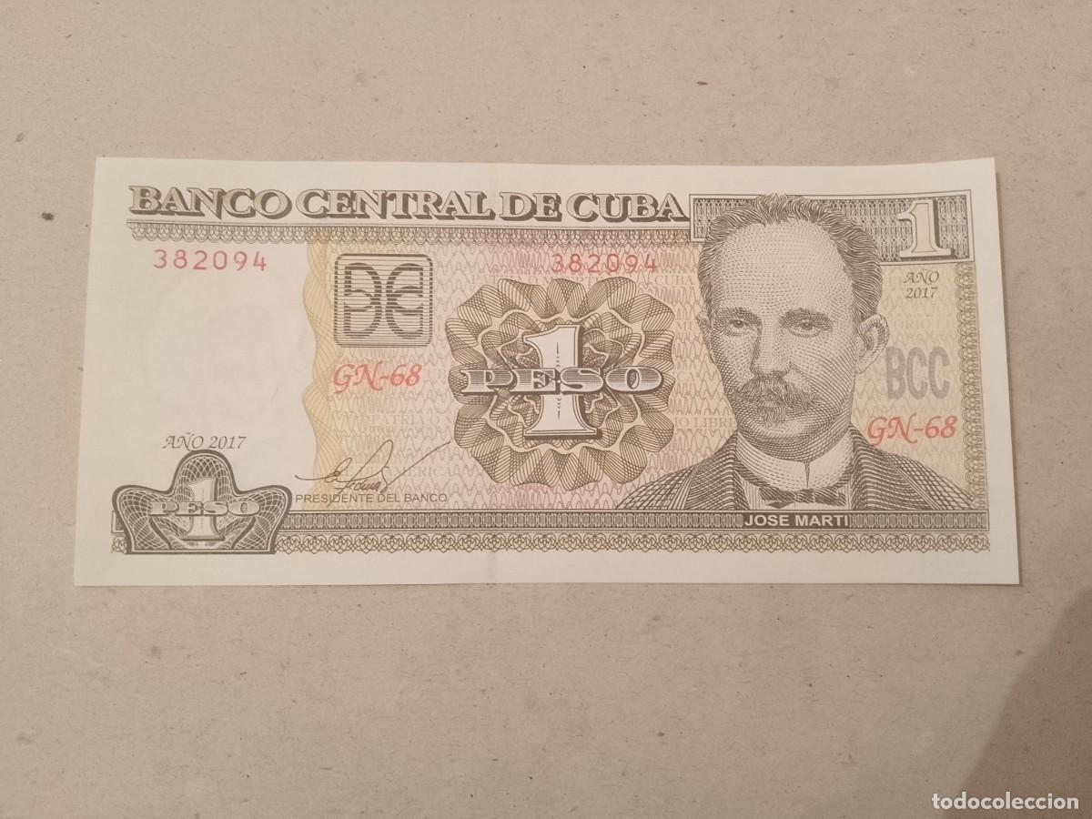 Billetes extranjeros: Billete Cuba, 1 peso, a&ntilde;o 2017, UNC - Foto 2