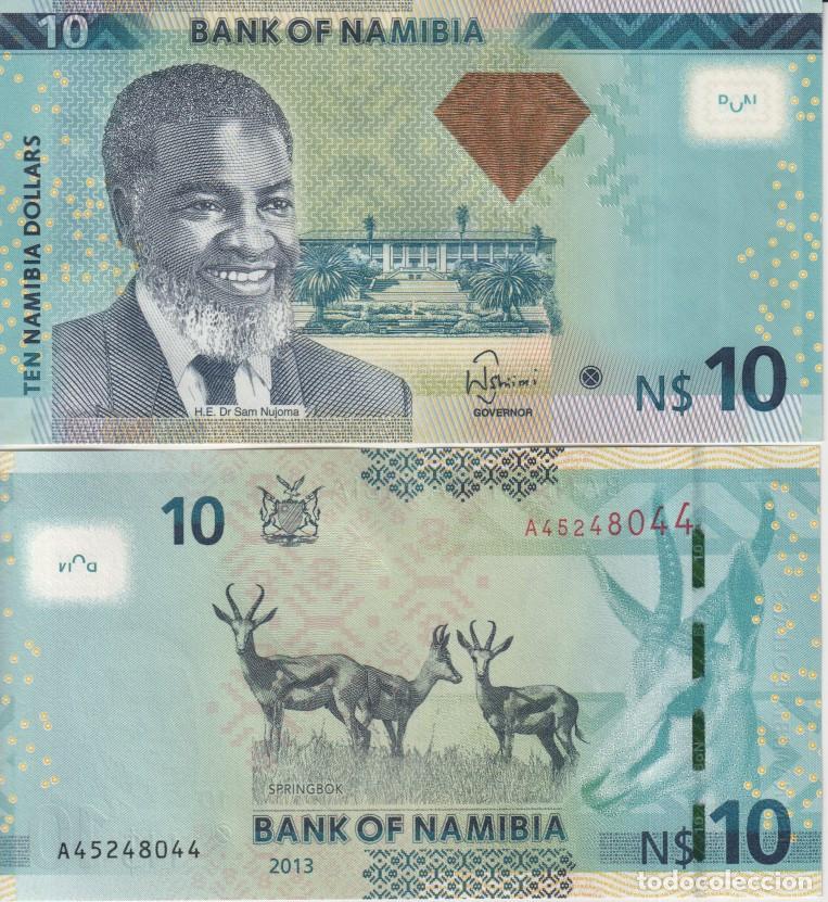 Billetes extranjeros: Namibia 10 namibia dollars del 2013 Pick 11 b SC/UNC - Foto 1