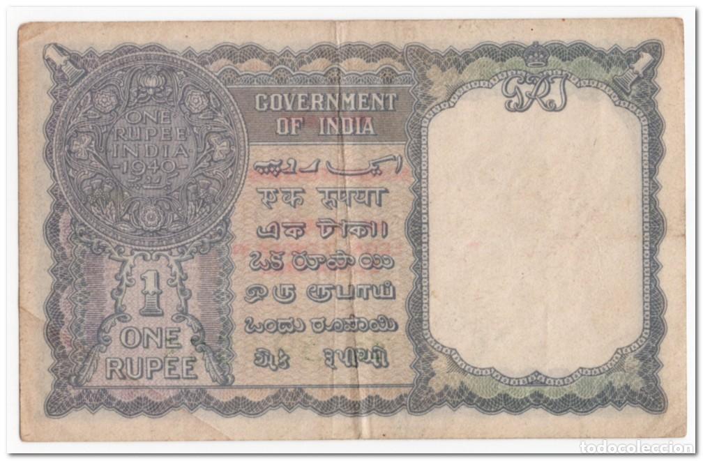 Billetes extranjeros: BURMA,1 RUPEE,1945,P.25b,VF+ - Foto 2