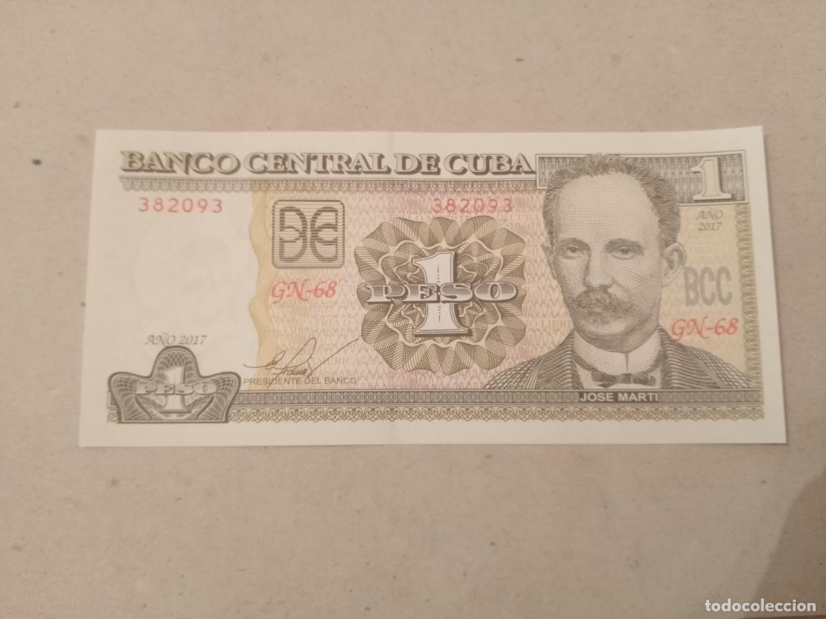 Billetes extranjeros: Billete Cuba, 1 peso, a&ntilde;o 2017, UNC - Foto 2