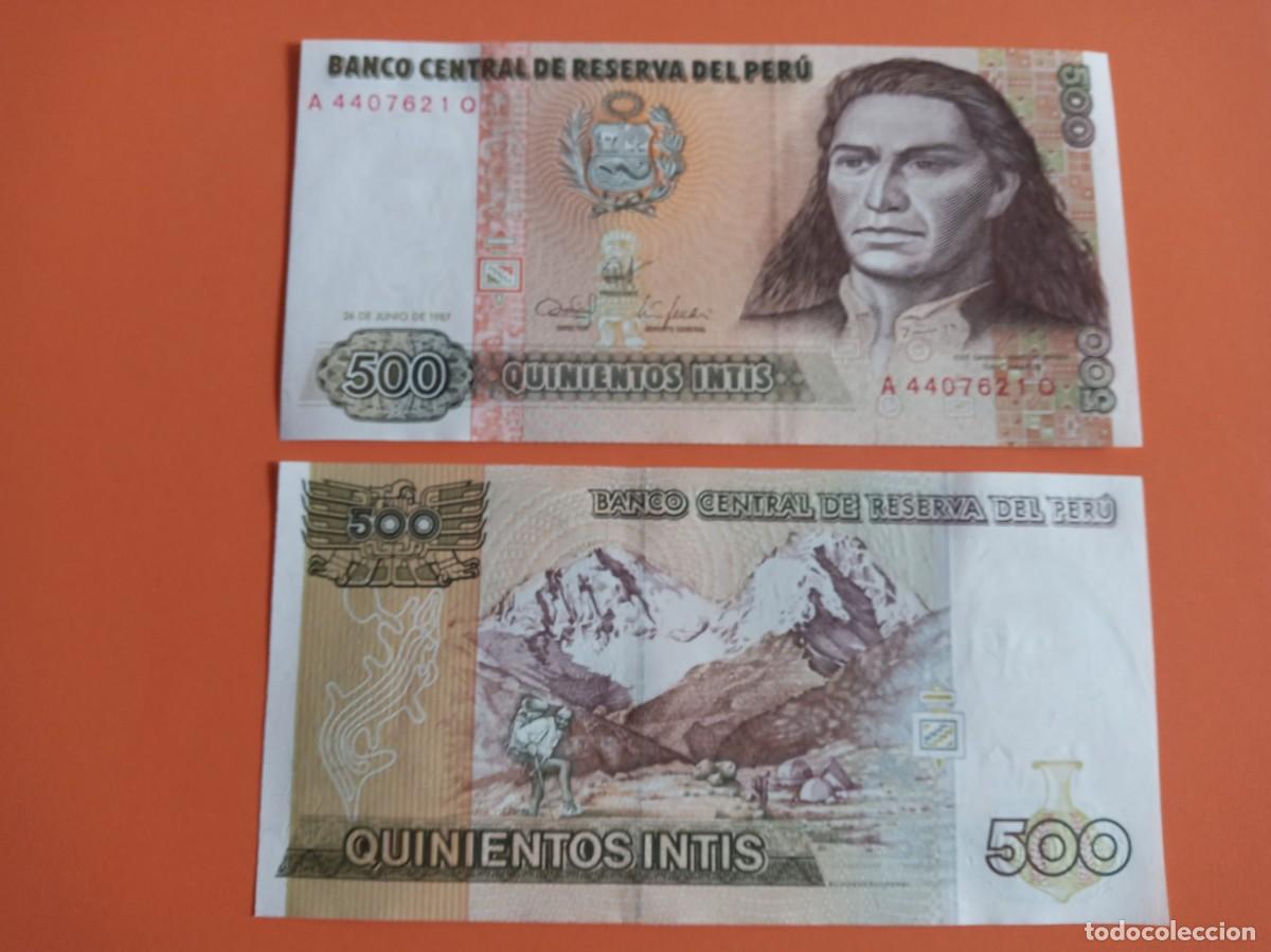 Billetes extranjeros: BILLETE DE PER&Uacute; 500 INTIS 1987 - Foto 1