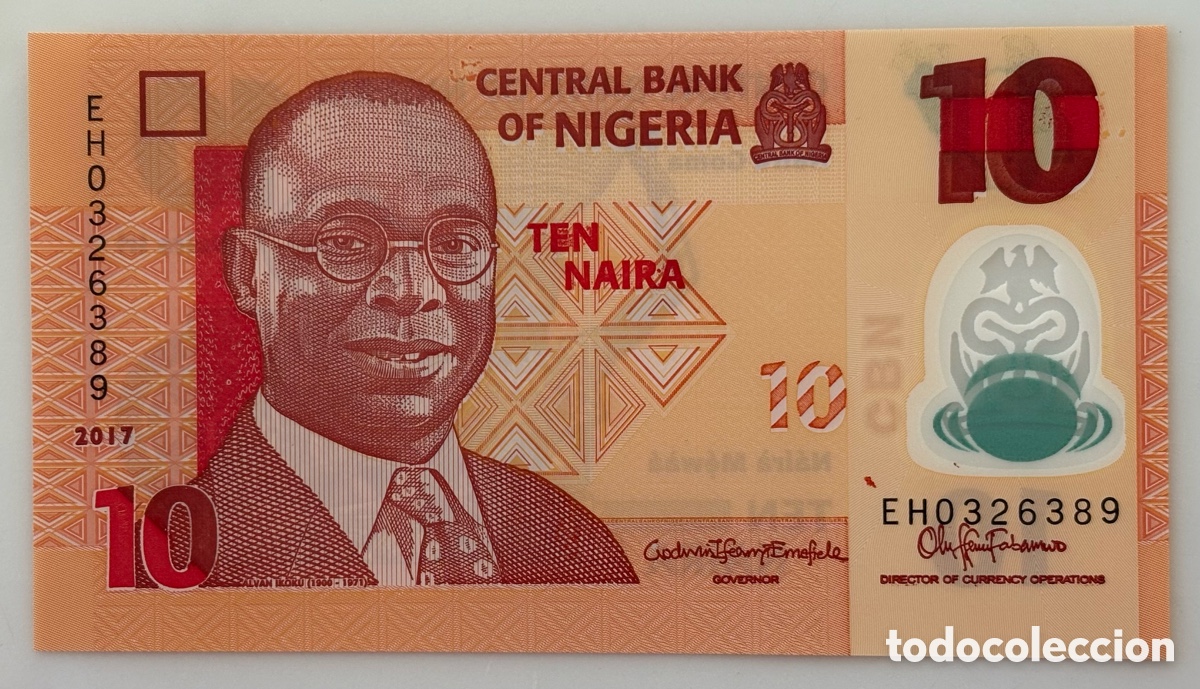 Billetes extranjeros: Nigeria - 10 Naira 2017 S/C - Foto 1
