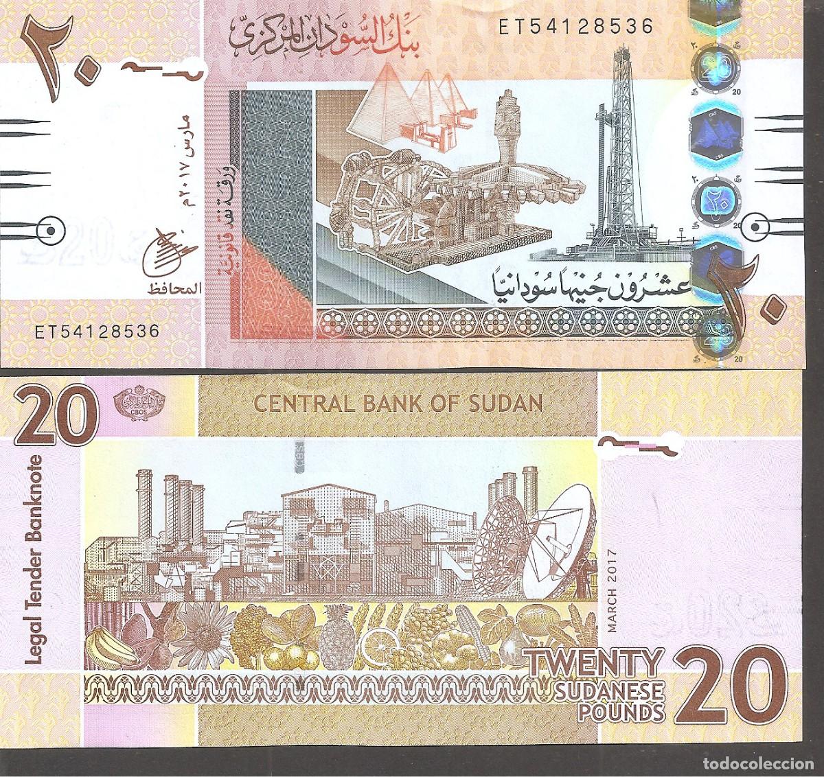 Billetes extranjeros: Billete SUDAN 20 LIBRAS 2017 SC / UNC - Foto 1