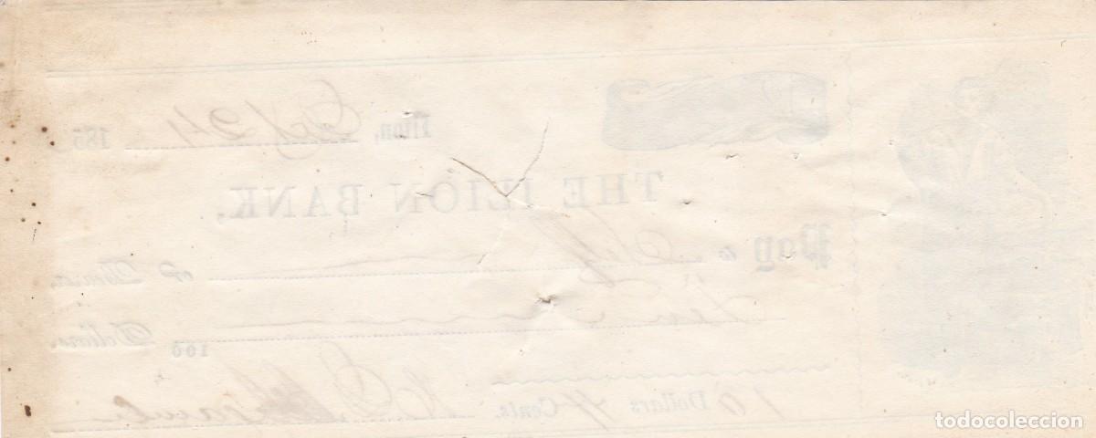 Billetes extranjeros: ESTADOS UNIDOS - CHEQUE DE 1853 - Foto 2