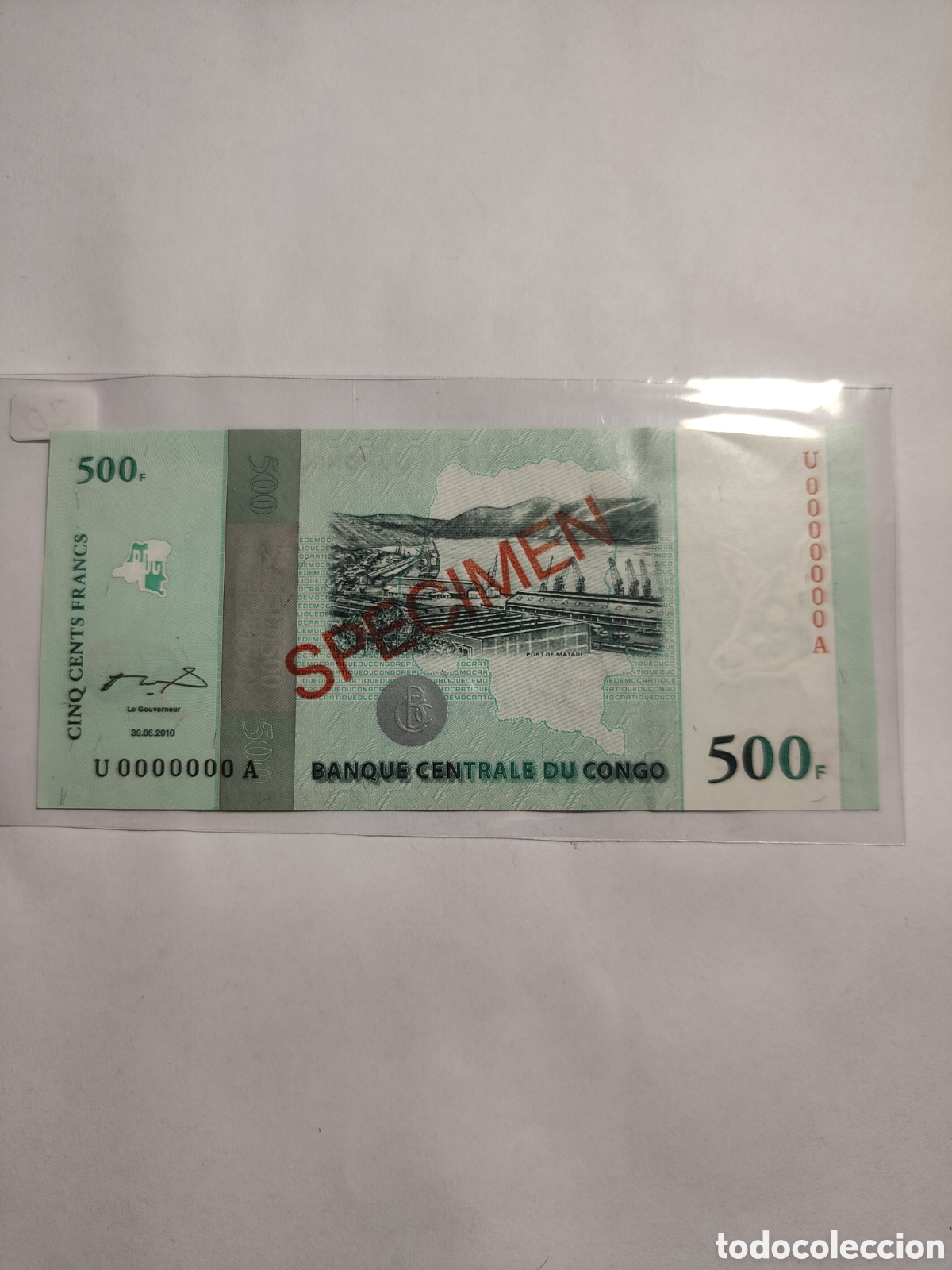 Billetes extranjeros: 50 Francs Congo SC. Specimen. 2010 - Foto 2