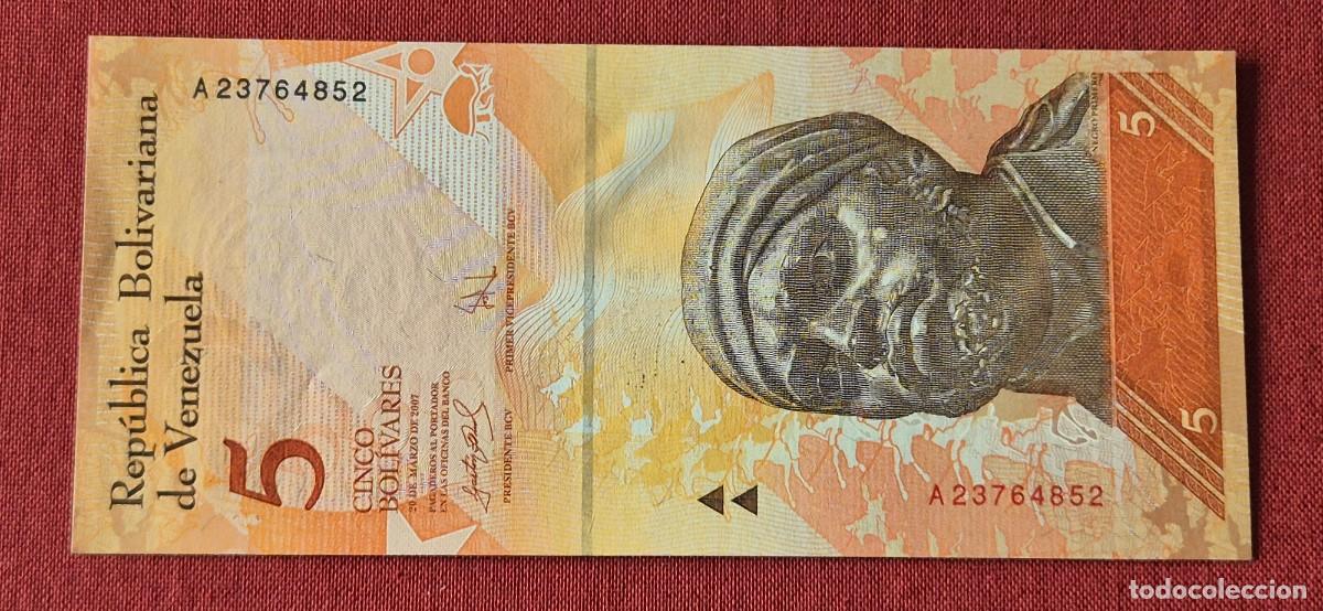 Billets internationaux: 5 BOL&Iacute;VARES, VENEZUELA. 2007. (PICK.89a).