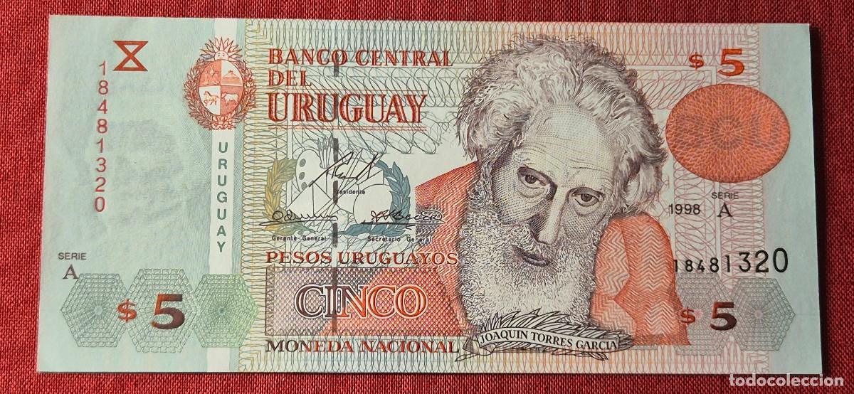 Billetes extranjeros: 5 PESOS, URUGUAY. 1998. (PICK.80). - Foto 1