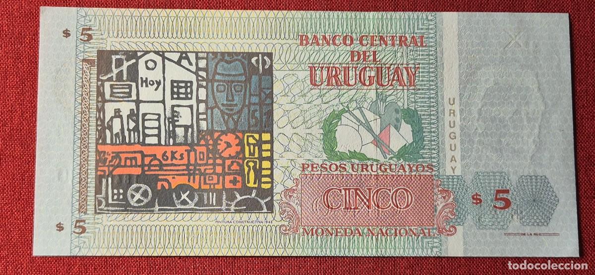 Billetes extranjeros: 5 PESOS, URUGUAY. 1998. (PICK.80). - Foto 2