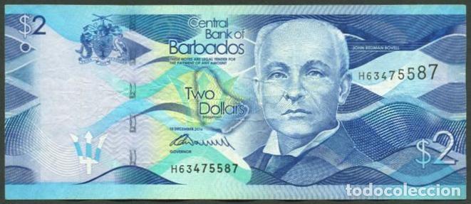 Billets internationaux: BARBADOS. 2 $ 15.12.2016.