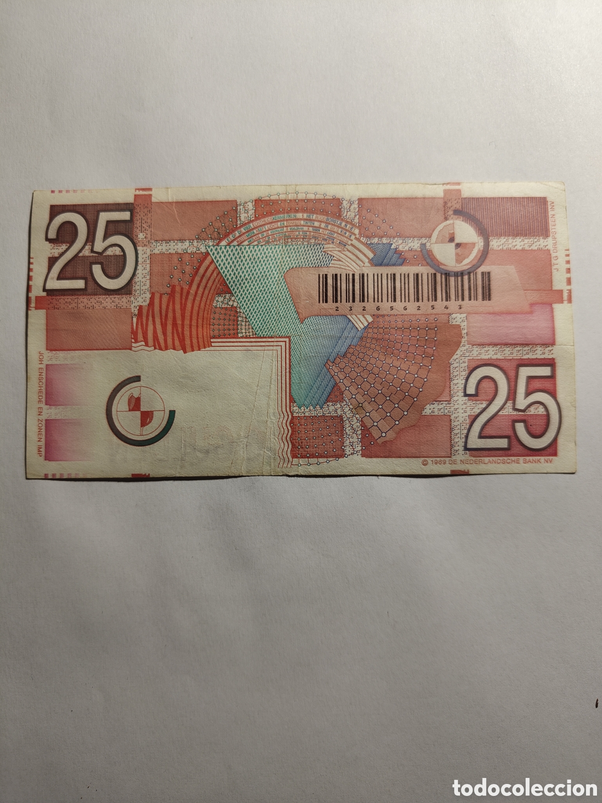 Billetes extranjeros: 25 Gulden. 1989. Holanda. - Foto 2