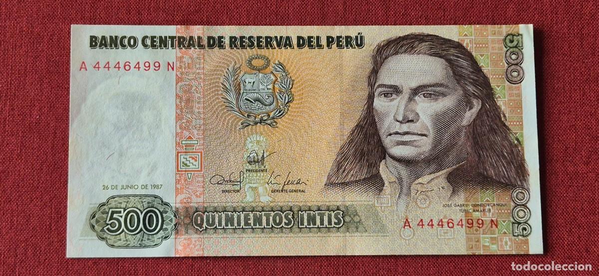 Billetes extranjeros: 500 INTIS, PER&Uacute;. 1987. (PICK.134b).