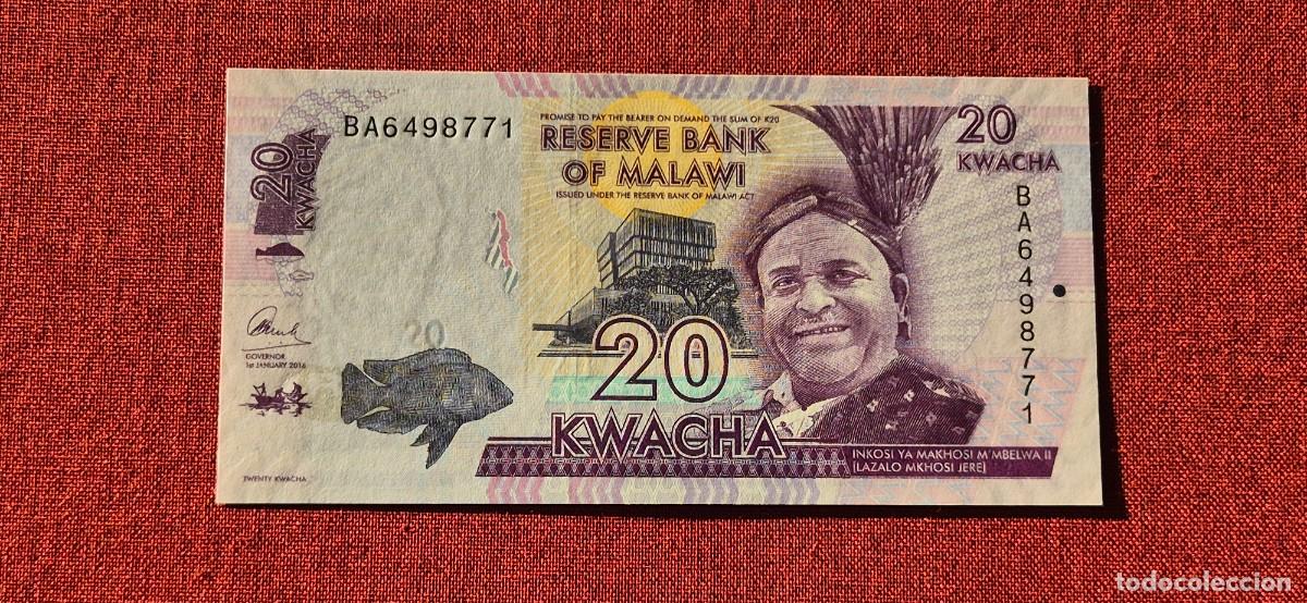 Billetes extranjeros: 20 KWACHA, MALAWI. 2016. (PICK.63). - Foto 1