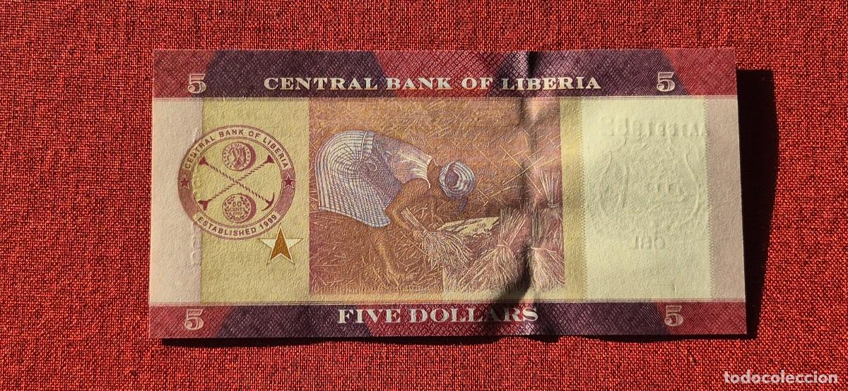 Billetes extranjeros: 5 D&Oacute;LARES, LIBERIA. 2016. (PICK.31). - Foto 2