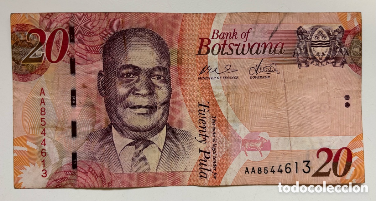 Billetes extranjeros: Billete BOTSWANA 20 Pula (2009) - Foto 1