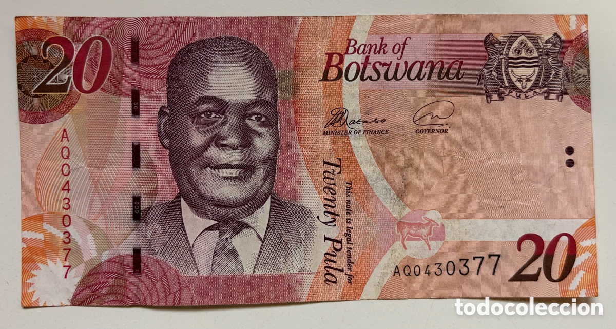 Billetes extranjeros: Billete BOTSWANA 20 Pula (2019) - Foto 1
