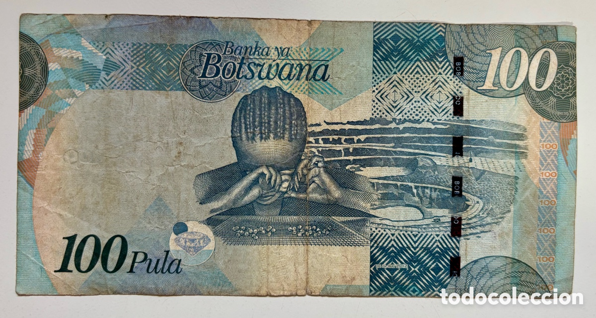 Billetes extranjeros: Billete BOTSWANA 100 Pula (2012) - Foto 2