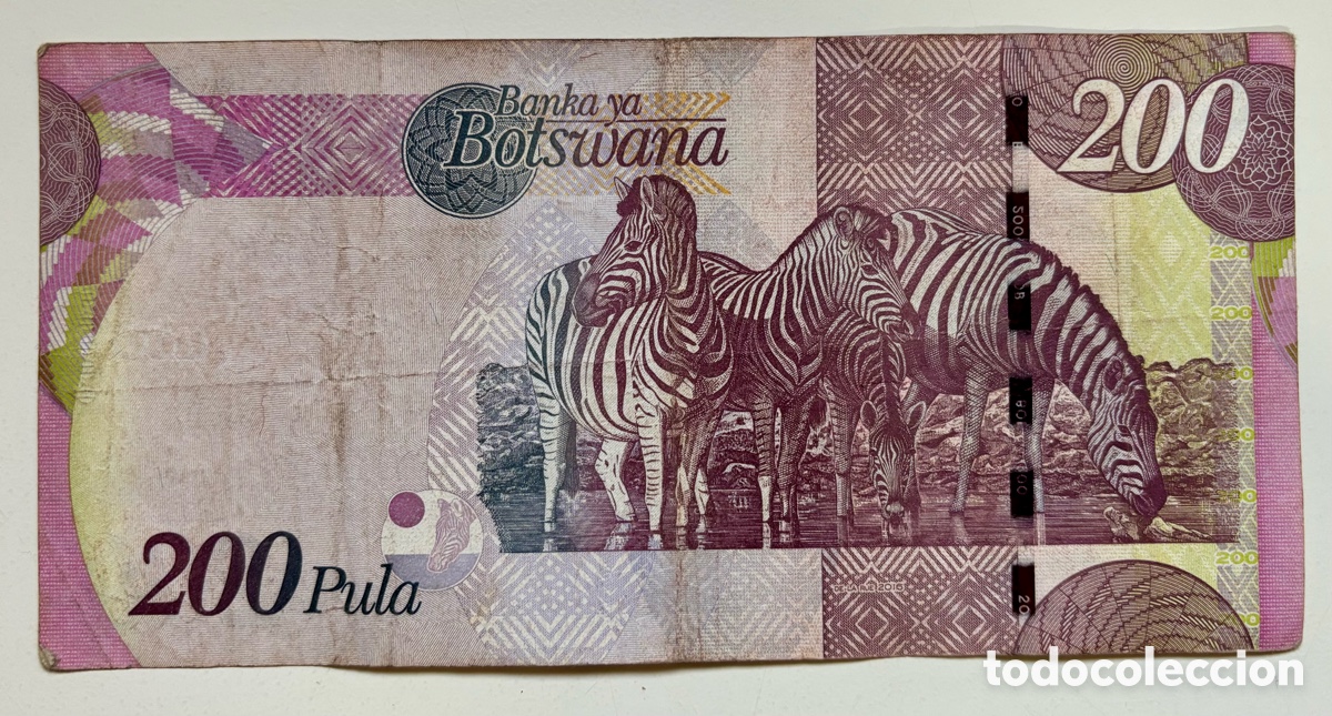 Billetes extranjeros: Billete BOTSWANA 200 Pula (2016) - Foto 2