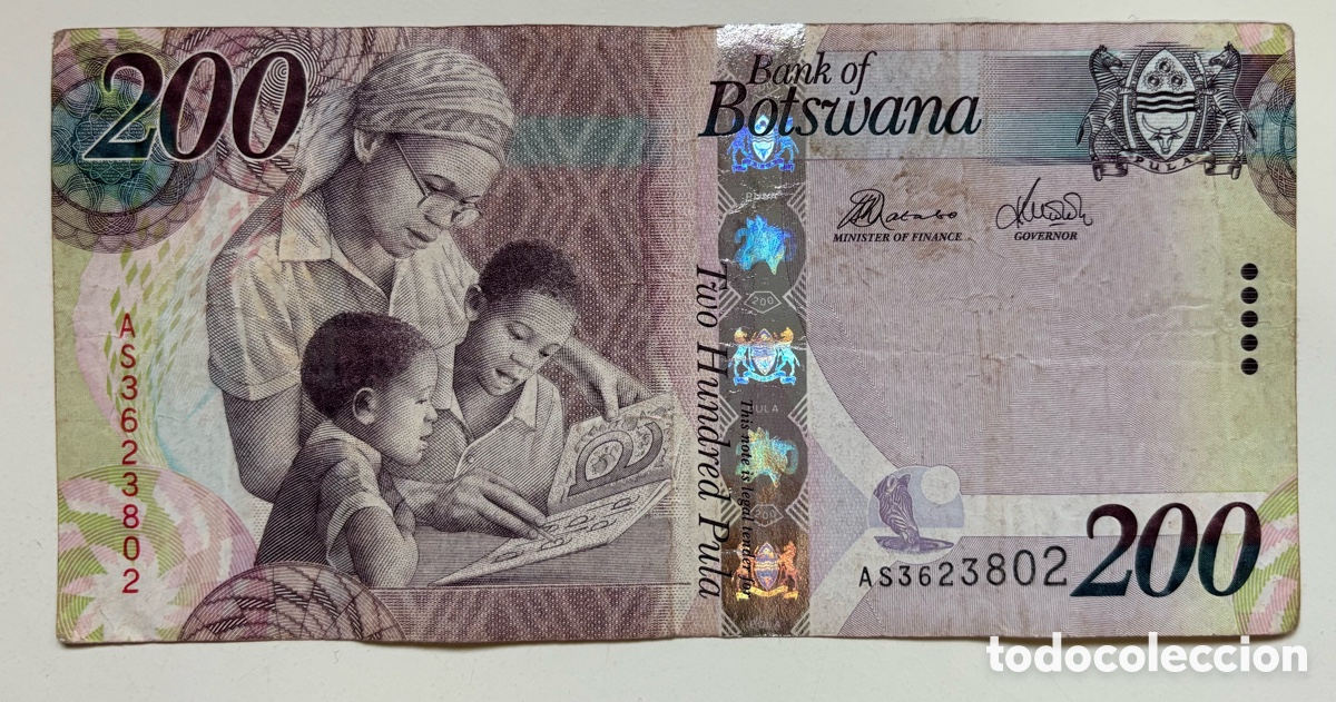 Billetes extranjeros: Billete BOTSWANA 200 Pula (2016) - Foto 1