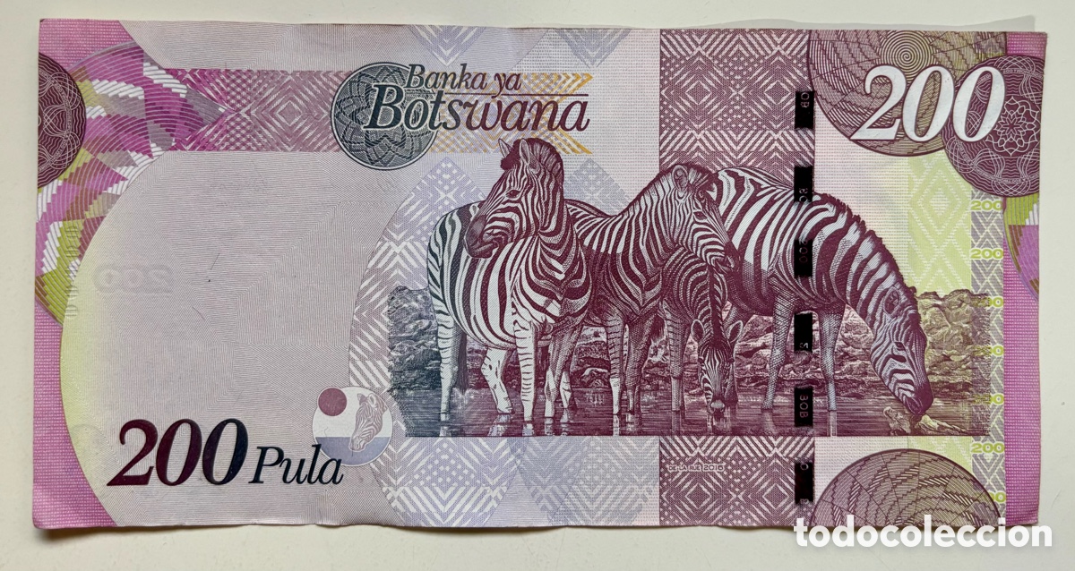 Billetes extranjeros: Billete BOTSWANA 200 Pula (2016) - Foto 2