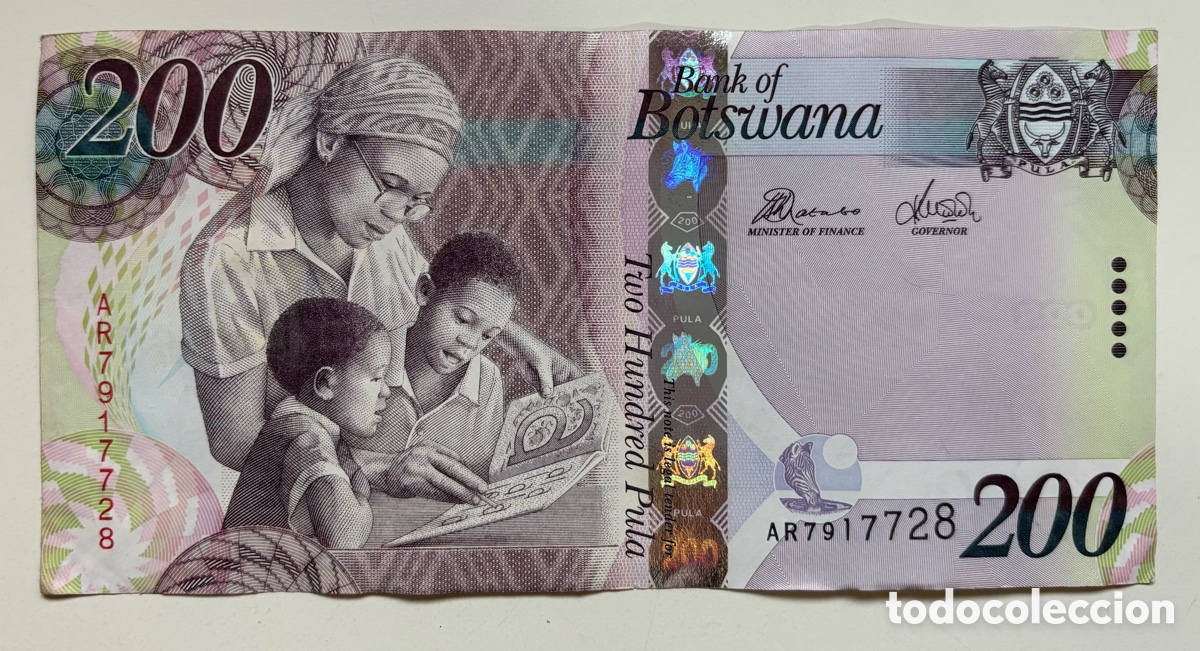 Billetes extranjeros: Billete BOTSWANA 200 Pula (2016) - Foto 1