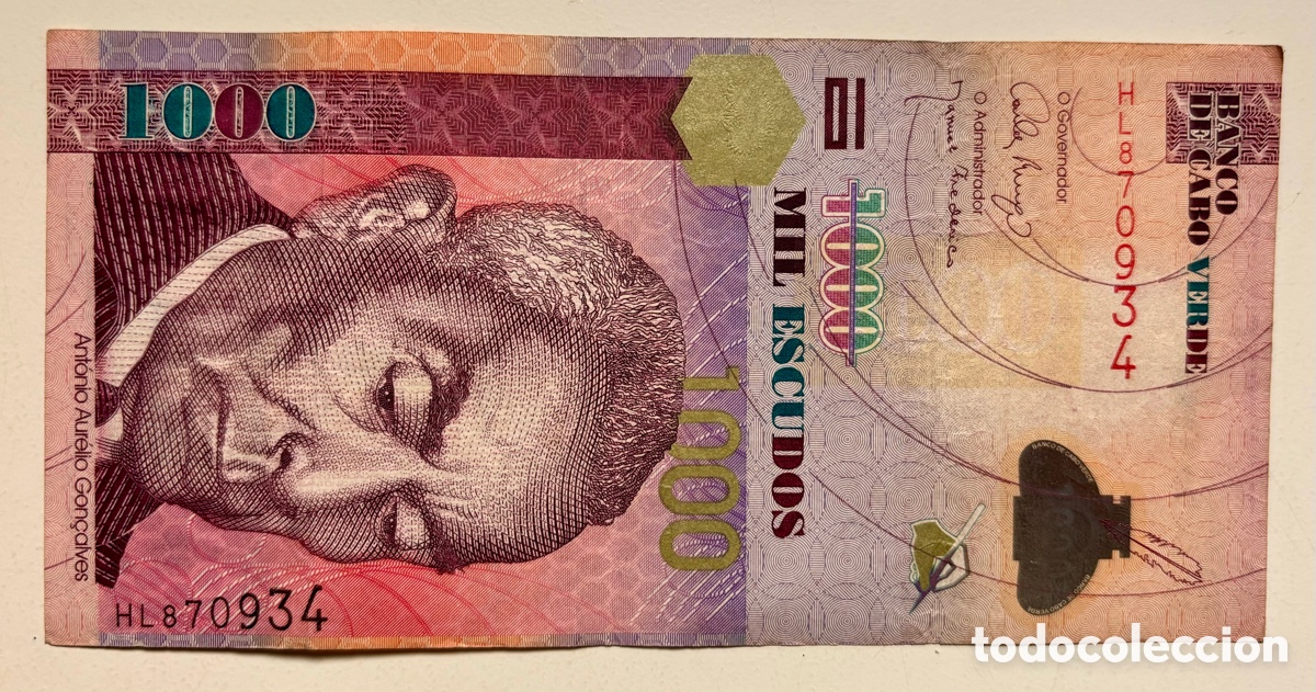 Billetes extranjeros: Billete CABO VERDE 1000 Escudos 2007 - Foto 1