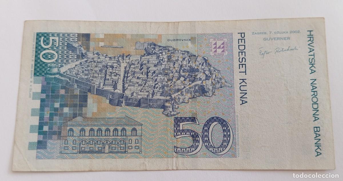 Billetes extranjeros: BILLETE 50 KUNAS CROACIA 2002 - Foto 2