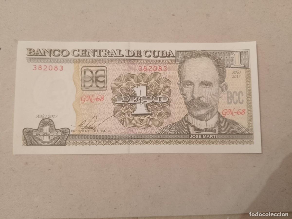 Billetes extranjeros: Billete Cuba, 1 peso, a&ntilde;o 2017, UNC - Foto 2