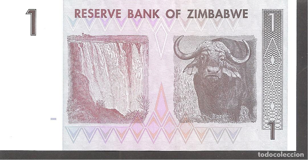Billetes extranjeros: Billete ZIMBABWE 1 DOLLAR 2007 SC/UNC - Foto 2