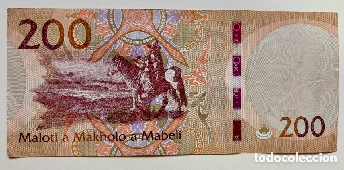Billetes extranjeros: Billete LESOTHO 200 Maloti 2021 - Foto 2