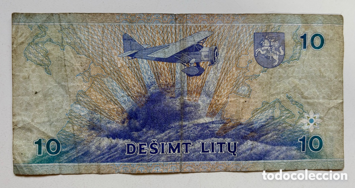 Billetes extranjeros: Billete LITUANIA 10 Litu 1997 - Foto 2