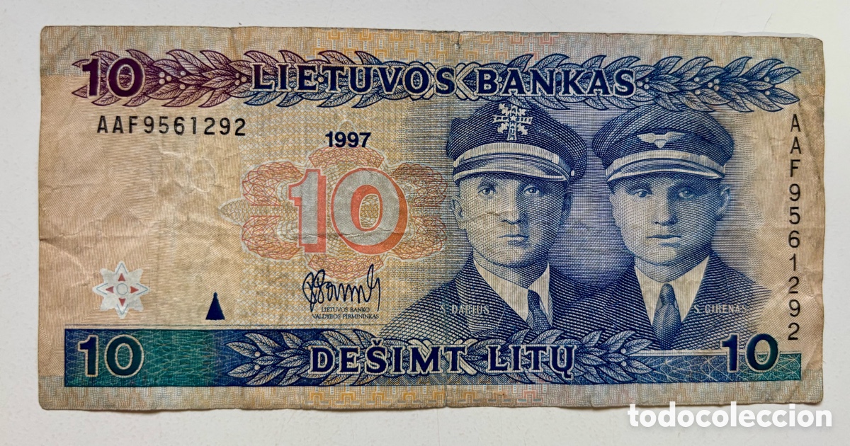 Billetes extranjeros: Billete LITUANIA 10 Litu 1997 - Foto 1