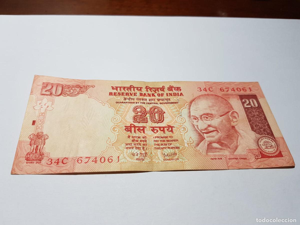 Billetes extranjeros: INDIA-20 RUPIAS-2008 - Foto 1
